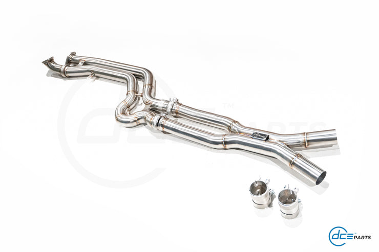 DCE Parts BMW S58 G80 M3 G81 M3 G82 M4 G83 M4 High Flow Equal Length X-Pipe Hybrid Midpipe