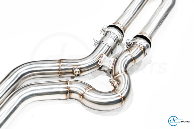DCE Parts BMW S58 G87 M2 High Flow Equal Length X-Pipe Hybrid Midpipe