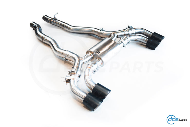 DCE Parts - BMW G90 M5 G99 M5 Stainless Steel - Titanium Catback Axleback Valved Exhaust - 3.5 Inch | 90mm Midpipe