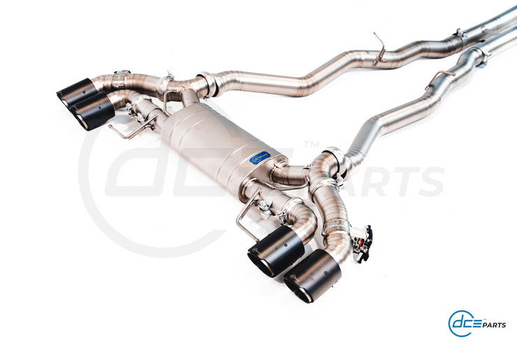 DCE Parts - BMW M8 F91 Convertible F92 Coupe Titanium Catback Axleback Valvetronic Exhaust