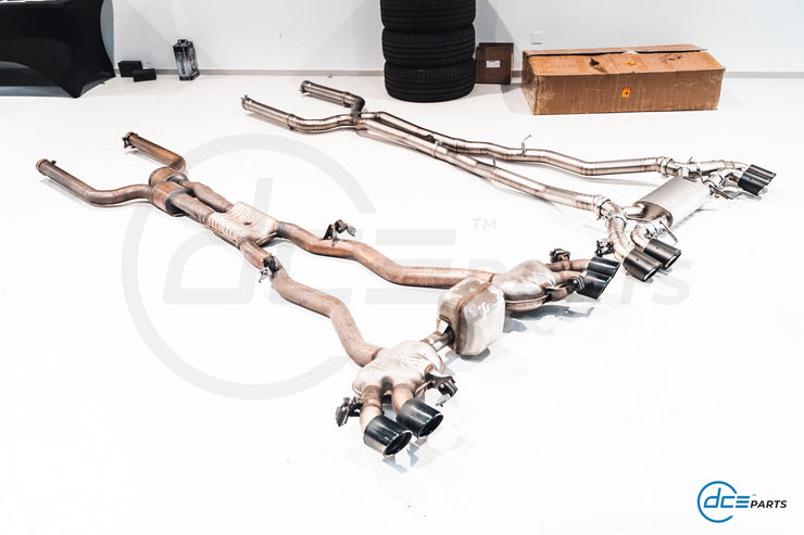 DCE Parts - BMW M8 F91 Convertible F92 Coupe Titanium Catback Axleback Valvetronic Exhaust