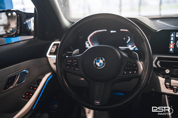 BMW Pre-Preg Carbon Fibre Steering Wheel Trim for BMW M Sport Steering Wheel (F40 F44 G20 G21 G22 G23 G26 G80 G82 G42 G30 G31 F90)