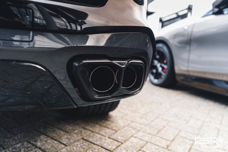 Genuine BMW Black MATTE Performance X5 X6 M60i Exhaust Tips for BMW X5 G05 X6 G06