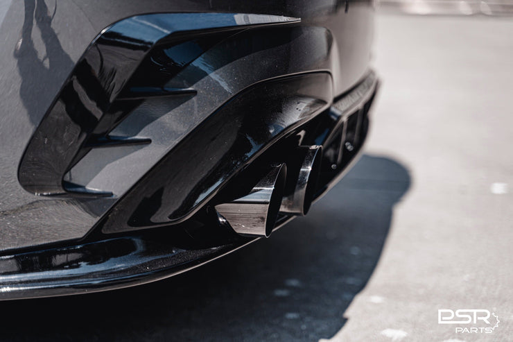 DCE Parts - Gloss Black Rear 4 Piece DCE Parts Diffuser - Quad Tips Style - Pre-LCI (2019+, G20 G21)