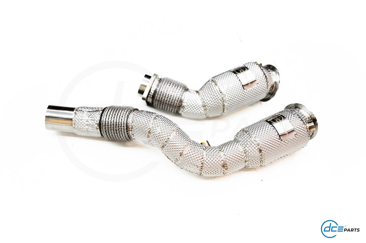 DCE Parts -  BMW S55B30 / S55 M3 F80 / M4 F82 F83 / M2 F87 - RESONATED Catless Downpipes - No Rasp