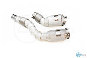 DCE Parts -  BMW S55B30 / S55 M3 F80 / M4 F82 F83 / M2 F87 - RESONATED Catless Downpipes - No Rasp