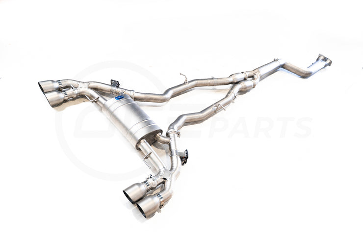 DCE Parts - BMW F97 X3M F98 X3M Single Pipe Midpipe Hybrid Titanium Catback Valved Exhaust