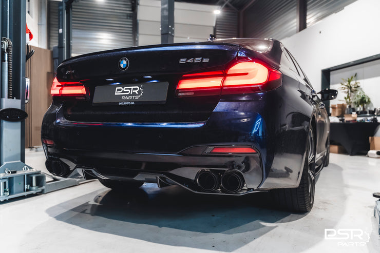 Gloss Black Rear M-Performance Look Diffuser for BMW G30 - M550i / 540i Performance Style with Larger Outlets