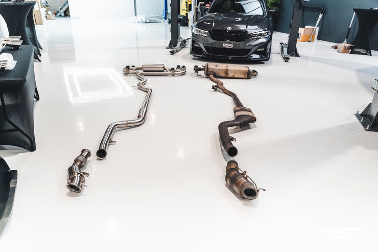 DCE Parts - BMW G20 G21 320e 330e Catback Axleback Slip On Valvetronic Exhaust Rear Muffler