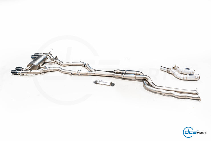 DCE Parts - BMW F80 M3 F82 M4 Equal Length & Single Midpipe Hybrid Titanium Catback Valved Exhaust