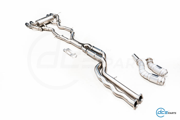 DCE Parts - BMW F80 M3 F82 M4 Equal Length & Single Midpipe Hybrid Titanium Catback Valved Exhaust