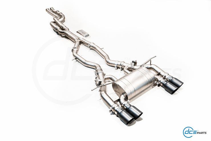 DCE Parts - BMW F80 M3 F82 M4 Equal Length & Single Midpipe Hybrid Titanium Catback Valved Exhaust