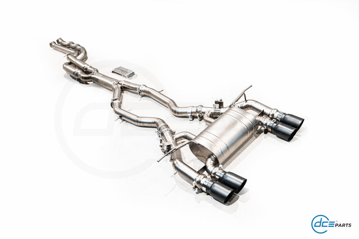 DCE Parts - BMW F80 M3 F82 M4 Equal Length & Single Midpipe Hybrid Titanium Catback Valved Exhaust