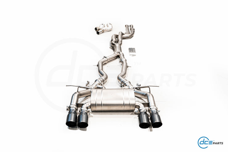 DCE Parts - BMW F80 M3 F82 M4 Equal Length & Single Midpipe Hybrid Titanium Catback Valved Exhaust