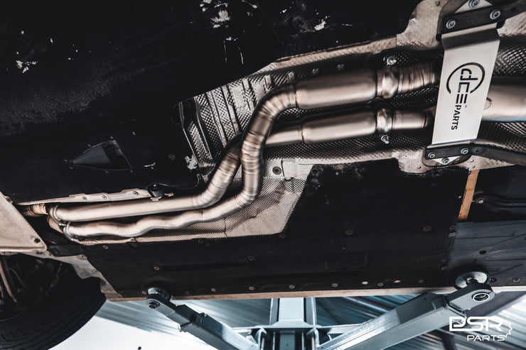 DCE Parts - BMW F80 M3 F82 M4 Equal Length & Single Midpipe Hybrid Titanium Catback Valved Exhaust