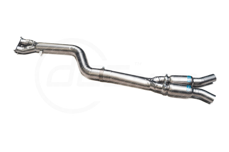 DCE Parts BMW F97 X3M F98 X3M High Flow Single Midpipe OPF Delete - Titanium / Stainless Steel