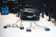 DCE Parts - BMW G90 M5 G99 M5 Stainless Steel - Titanium Catback Axleback Valved Exhaust - 3.5 Inch | 90mm Midpipe