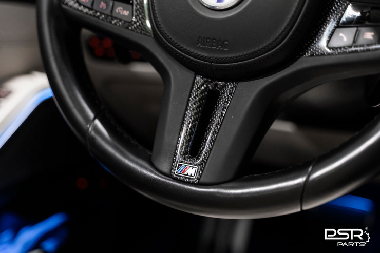 Carbon Fibre M-Style Steering Wheel Trim Replacement for BMW M Sport Steering Wheel (F40 F44 G20 G21 G22 G23 G26 G80 G82 G42 G30 G31 F90)