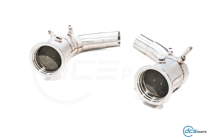 DCE Parts - Downpipe Porsche 992 911 Carrera 4, 4S, S Targa 4, 4S, S 3.0T DFI with Heat Shield