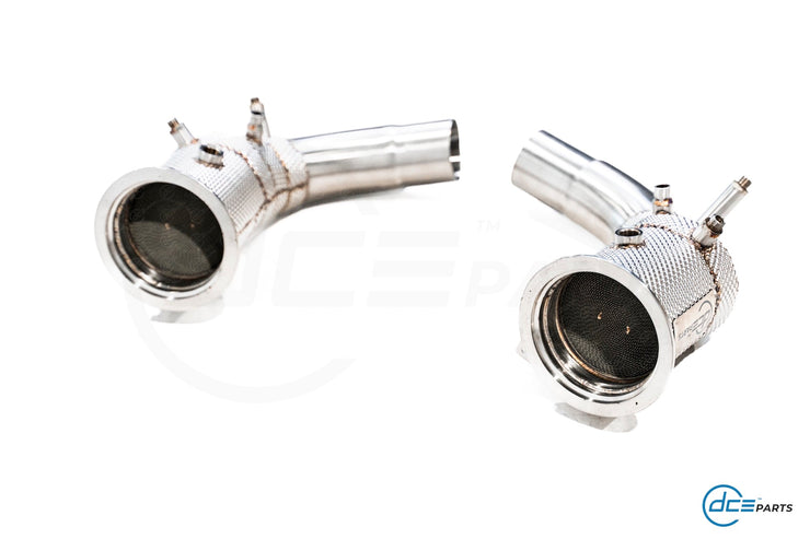 DCE Parts - Downpipe Porsche 992 911 Carrera 4, 4S, S Targa 4, 4S, S 3.0T DFI with Heat Shield