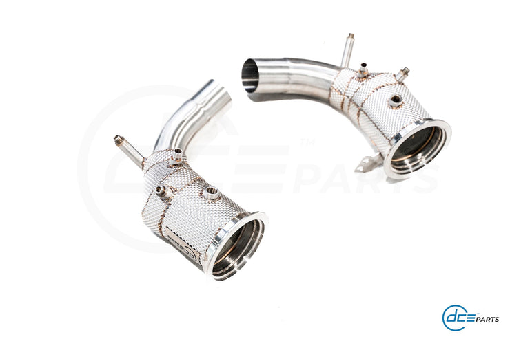 DCE Parts - Downpipe Porsche 992 911 Carrera 4, 4S, S Targa 4, 4S, S 3.0T DFI with Heat Shield