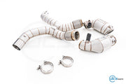 DCE Parts -  BMW S63B44 - BMW F90 M5 F91 F92 F93 M8 X5M F96 X6M F96 (Clamp Type) - Catless / High Flow Cat Downpipe