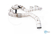 DCE Parts -  BMW S63B44 - BMW F90 M5 F91 F92 F93 M8 X5M F96 X6M F96 (Clamp Type) - Catless / High Flow Cat Downpipe
