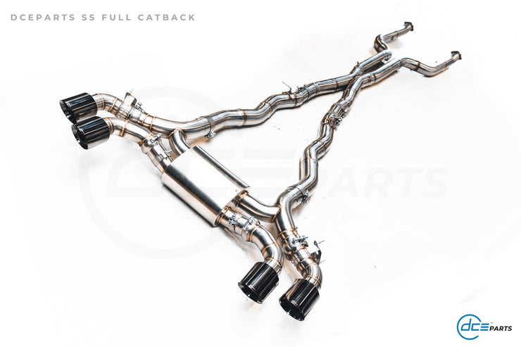 DCE Parts - BMW G90 M5 G99 M5 Stainless Steel - Titanium Catback Axleback Valved Exhaust - 3.5 Inch | 90mm Midpipe
