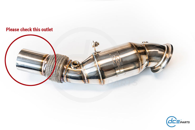 DCE Parts - B48 Downpipe - F & G Chassis - BMW 120I, 125I, 220I, 230I, 320I, 330E, 330I, 420I, 430I, 520I, 530I, 530E, 630I, 730I, 740E, X3 X4 20I 30I & XDRIVE - (Slip On Clamp Type)