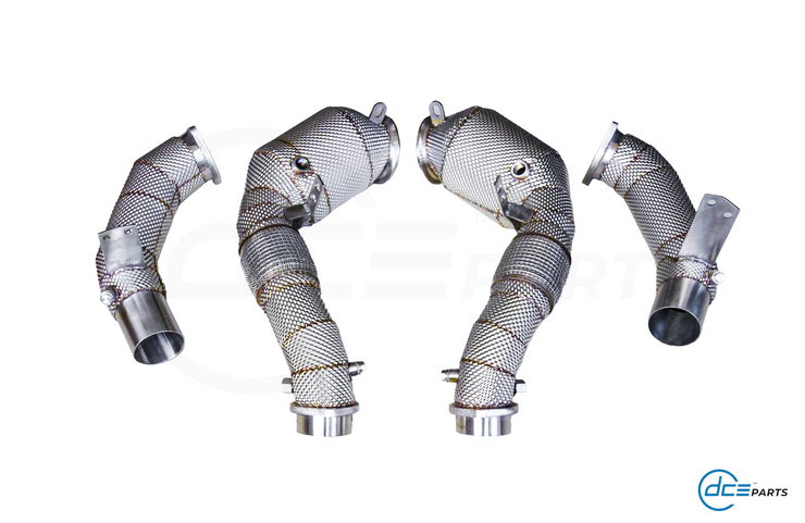 DCE Parts -  BMW N63 G30 M550i G14 G15 G16 M850i G11 G12 750i G05 G06 X5 X6 M60i G07 X7 M50i - OPF / Bolt Flange Type (Up to 2020)- Downpipe